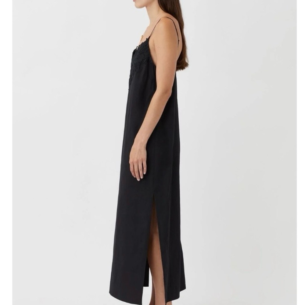 NWOT - Camilla & Marc Black Lace Detail Sable Midi Dress - Picture 3 of 7